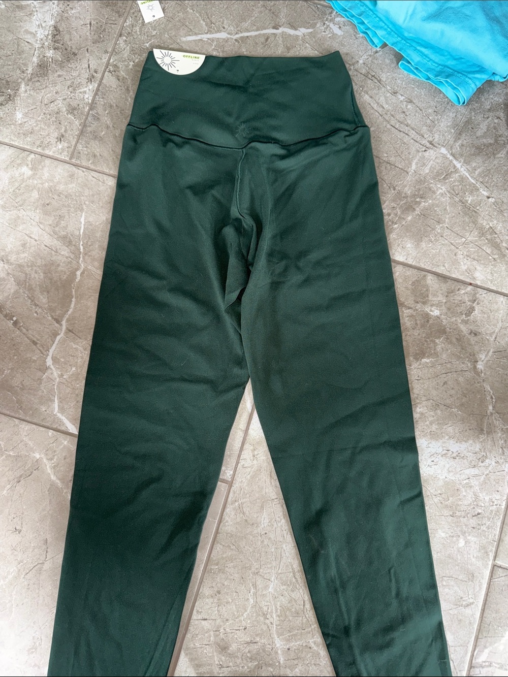 aerie High-Waist Ankle Leggings in Forest Green